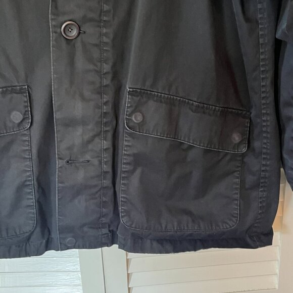 Polo Ralph Lauren men's large barn chore jacket coat black *missing button* - Picture 2 of 14